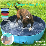 Pet Swimming Pool Foldable Portable Pool for Dogs Outdoor Summer Play - Blue-120x30cm