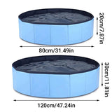 Pet Swimming Pool Foldable Portable Pool for Dogs Outdoor Summer Play - Blue-120x30cm