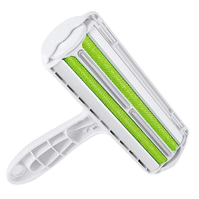 Pet Hair Remover Brush Dog Cat Fur Cleaning Roller Reusable Self Cleaning Tool - Green