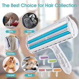 Pet Hair Remover Brush Dog Cat Fur Cleaning Roller Reusable Self Cleaning Tool - Orange