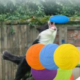 Frisbee Toy for Dogs Outdoor Fetch Training Soft Rubber Pet Flying Disc 18cm - Green