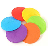 Frisbee Toy for Dogs Outdoor Fetch Training Soft Rubber Pet Flying Disc 18cm - Green