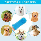 Dog Cat Super Soft Pet Finger Toothbrush Teeth Silicone Brush Care Cleaning - Clear