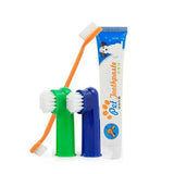 Pet Dog Teeth Cleaning Toothpaste with Toothbrush and Backup Brush Vanilla Flavoured