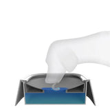 1.5L Pet Water Bowl No-Spill Design Slow Drinking Feeder with Non-Slip Base - White