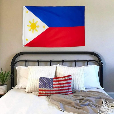 Large Philippines Flag 90 x 150 cm Outdoor Indoor Polyester with Eyelets