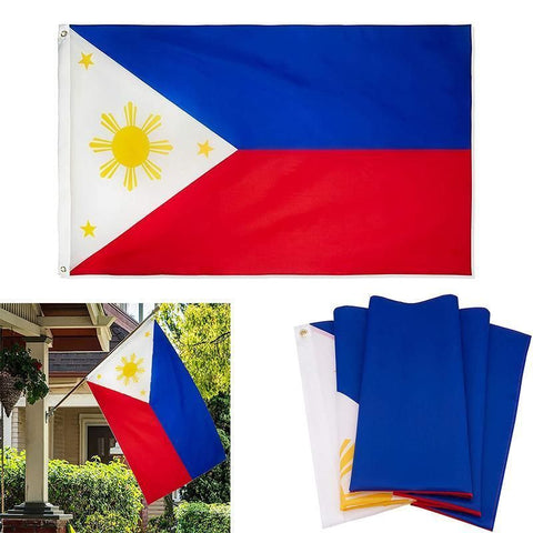 Large Philippines Flag 90 x 150 cm Outdoor Indoor Polyester with Eyelets