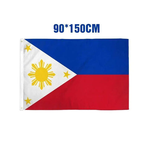 Large Philippines Flag 90 x 150 cm Outdoor Indoor Polyester with Eyelets