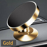 360-Degree Car Phone Holder Dashboard Mount Stand Cradle for Flat Surface - Gold