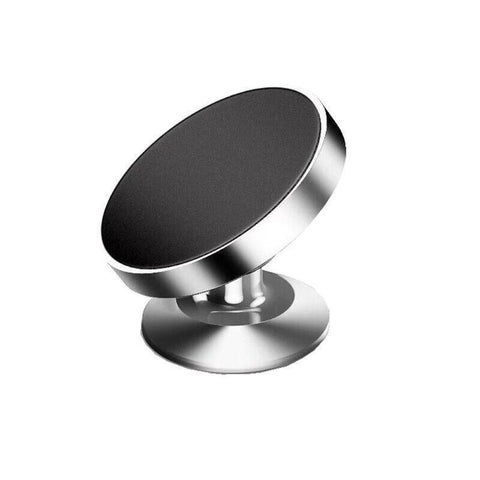 360-Degree Car Phone Holder Dashboard Mount Stand Cradle for Flat Surface - Silver