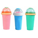Slushie Maker Cup Quick Freeze Magic Squeeze Cup Milkshake Cup Ice Cream Maker - Green