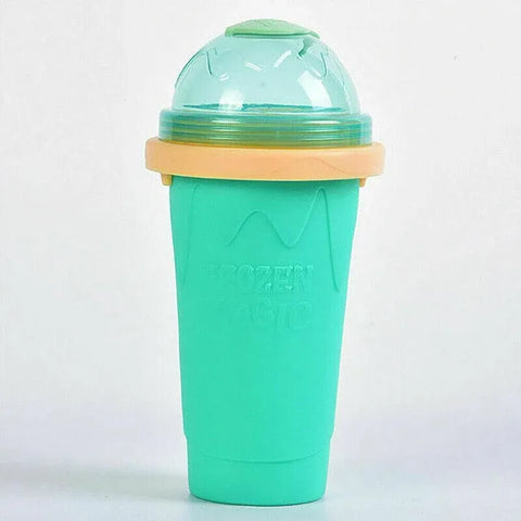 Slushie Maker Cup Quick Freeze Magic Squeeze Cup Milkshake Cup Ice Cream Maker - Green