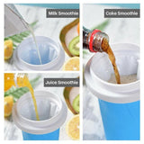 Slushie Maker Cup Quick Freeze Magic Squeeze Cup Milkshake Cup Ice Cream Maker - Pink