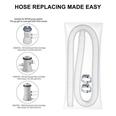 2 x Genuine Intex Hose Pipe for Above Ground Swimming Pool Pump Filter 32mm