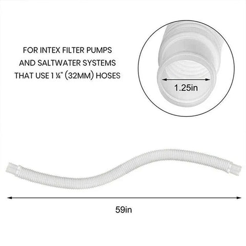 2 x Genuine Intex Hose Pipe for Above Ground Swimming Pool Pump Filter 32mm