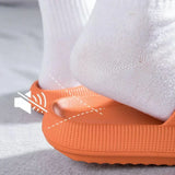 Ultra-Soft Pillow Slides EVA Slippers for Indoor Outdoor Use – Thick Anti-Slip Sole - Orange 40-41