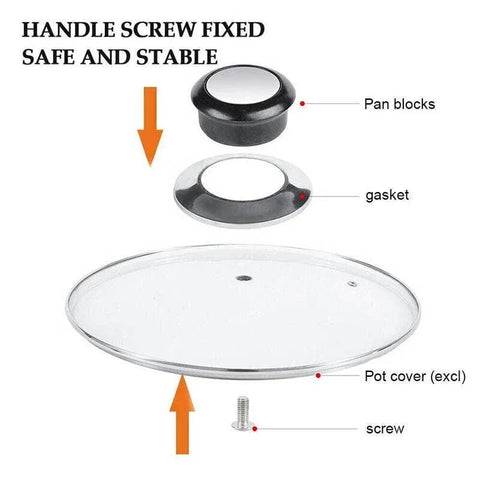 2PCS Cookware Lid Knob Handle Set for Pot Pan Saucepan Replacement