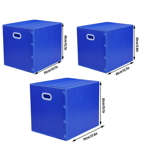 Large Capacity Waterproof Plastic Storage Box Foldable Moving Organizer Durable - 40x30x30cm