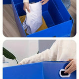 Large Capacity Waterproof Plastic Storage Box Foldable Moving Organizer Durable - 40x30x30cm