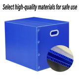 Large Capacity Waterproof Plastic Storage Box Foldable Moving Organizer Durable - 40x30x30cm