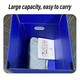 Large Capacity Waterproof Plastic Storage Box Foldable Moving Organizer Durable - 40x30x30cm
