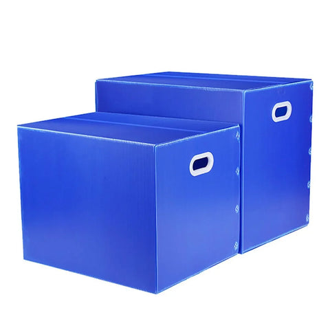 Large Capacity Waterproof Plastic Storage Box Foldable Moving Organizer Durable - 40x30x30cm
