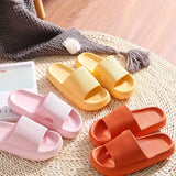 Ultra-Soft Pillow Slides EVA Slippers for Indoor Outdoor Use – Thick Anti-Slip Sole - Pink 36-37