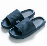 Ultra-Soft Pillow Slides EVA Slippers for Indoor Outdoor Use – Thick Anti-Slip Sole - Grey 44-45