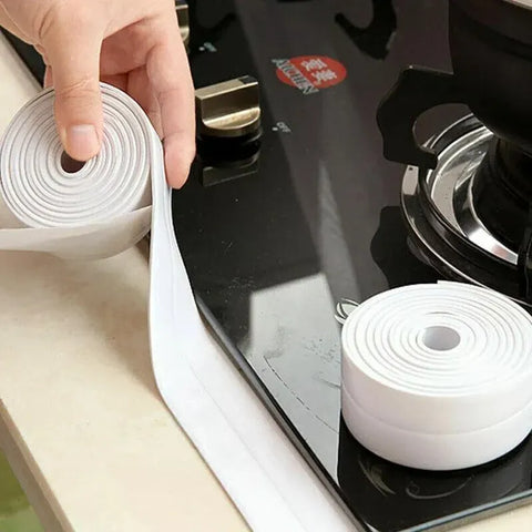 Kitchen Bathroom Sink Sealing Strip Waterproof Tape 3.2M White Easy to Clean White - 38mm*3.2m