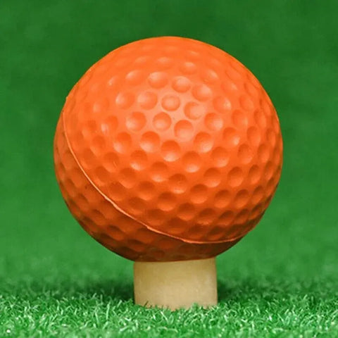 Indoor Outdoor Golf Training Foam Balls 12 Pack PU Soft Practice Accessories - Red