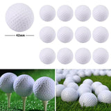 Indoor Outdoor Golf Training Foam Balls 12 Pack PU Soft Practice Accessories - Red