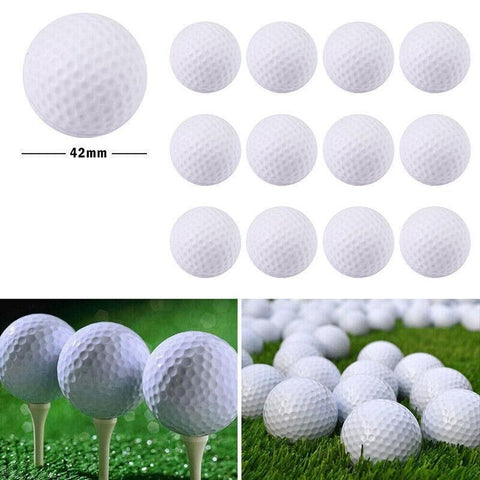Indoor Outdoor Golf Training Foam Balls 12 Pack PU Soft Practice Accessories - Red