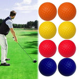 Indoor Outdoor Golf Training Foam Balls 12 Pack PU Soft Practice Accessories - Red