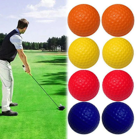 Indoor Outdoor Golf Training Foam Balls 12 Pack PU Soft Practice Accessories - Red