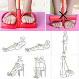 Multi-Function Exercise Tension Rope Foot Pedal Resistance Fitness Pull Bands - Pink