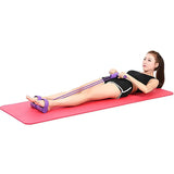 Multi-Function Exercise Tension Rope Foot Pedal Resistance Fitness Pull Bands - Red