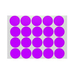Purple Assorted Sizes Colour Sticker Dots Adhesive Round Labels Circular Spot Scrapbook - 50mm*8 Dots