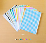 Purple Assorted Sizes Colour Sticker Dots Adhesive Round Labels Circular Spot Scrapbook - 50mm*8 Dots