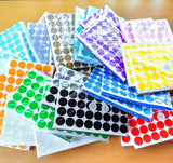 Purple Assorted Sizes Colour Sticker Dots Adhesive Round Labels Circular Spot Scrapbook - 50mm*8 Dots