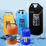 Orange Waterproof Bag Dry Sack Fishing Camping Canoeing Outdoor Sport 2/5/10/15/20/30 L - 20L