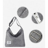 Womens Large Canvas Handbag Ladies Travel Messenger Shoulder Bag Hobo Tote Purse - Pink