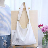 Womens Large Canvas Handbag Ladies Travel Messenger Shoulder Bag Hobo Tote Purse - Pink