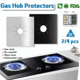 Gas Stove Burner Covers Reusable Hob Protectors Non Stick Liner Pad 4 Pcs - 4 PCS Silver