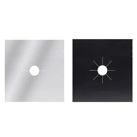 Gas Stove Burner Covers Reusable Hob Protectors Non Stick Liner Pad 4 Pcs - 4 PCS Silver