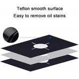Gas Stove Burner Covers Reusable Hob Protectors Non Stick Liner Pad 4 Pcs - 4 PCS Silver