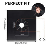 Gas Stove Burner Covers Reusable Hob Protectors Non Stick Liner Pad 4 Pcs - 4 PCS Silver