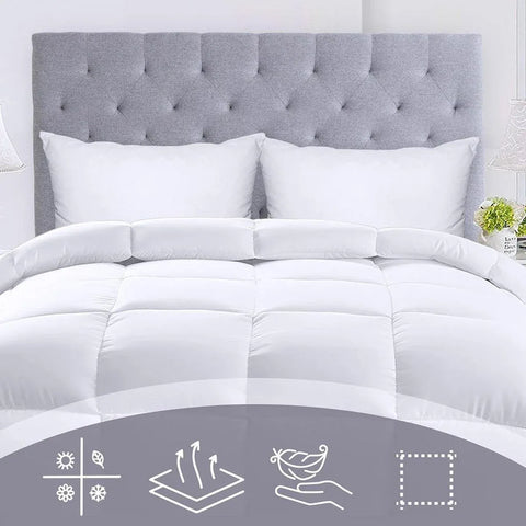 Luxury Hotel Quilt Core – Soft Microfiber Down Alternative Comforter for All Seasons - 180x210cm-Cotton
