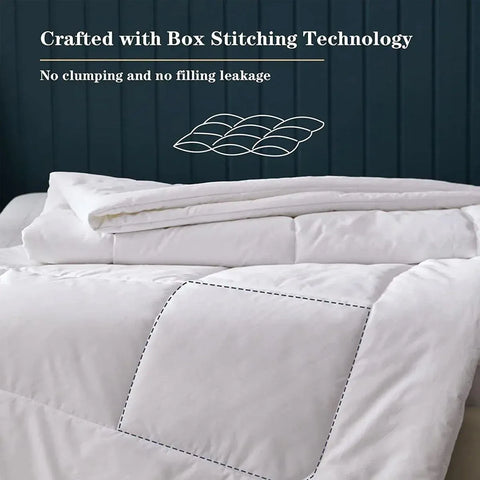 Luxury Hotel Quilt Core – Soft Microfiber Down Alternative Comforter for All Seasons - 210x210cm-Cotton