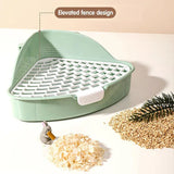 Rabbit Litter Box And Small Animals Pet Toilet Pee Pad Supplies Potty Rabbit - Green