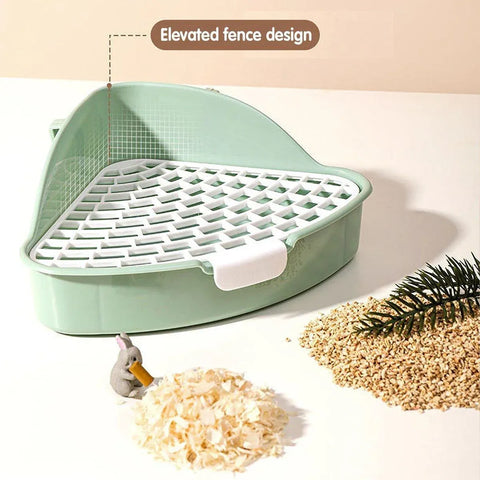 Rabbit Litter Box And Small Animals Pet Toilet Pee Pad Supplies Potty Rabbit - Green